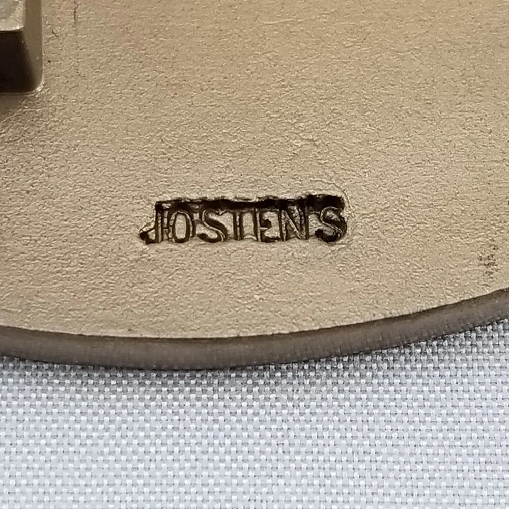 Vintage Belt‎ Buckle Brass GAST Chevron Arrows Border USA Made By Jostens Gift